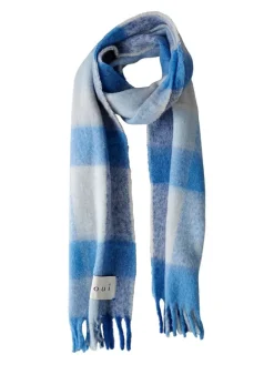 Schal in Blau/ Weiß