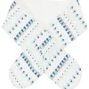Schal in Blau/ Weiß