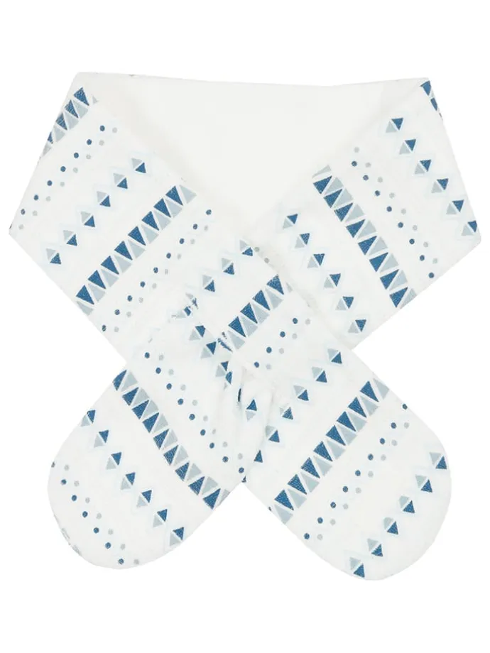 Schal in Blau/ Weiß