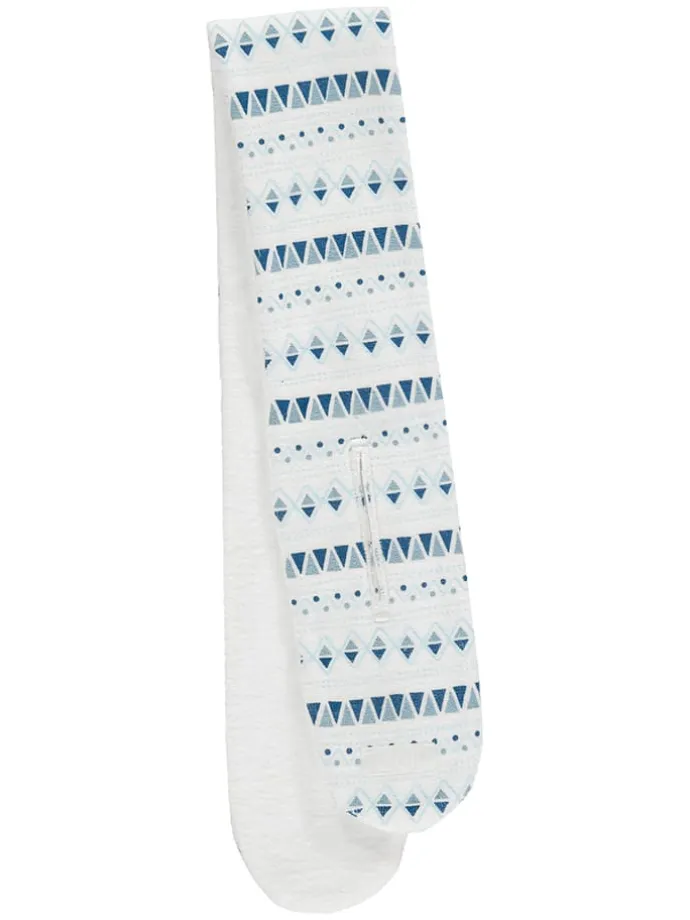 Schal in Blau/ Weiß