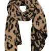 Schal in Camel/ Schwarz