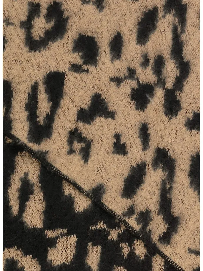 Schal in Camel/ Schwarz