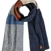 Schal in Grau/ Blau/ Hellbraun