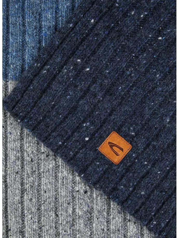Schal in Grau/ Blau/ Hellbraun