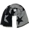 Schal in Schwarz/ Grau - (L)176 x (B)68 cm