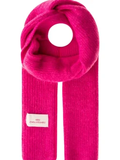 Schal mit Wollanteil in Pink - (L)200 x (B)30 cm