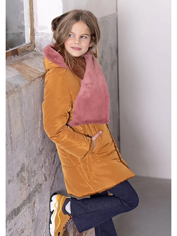 Schal "NoNo Ruffy" in Hellbraun/ Rosa