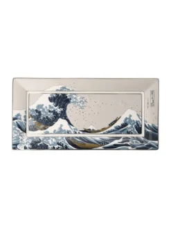 Schale " Katsushika Hokusai - Die große Welle " in Die Welle