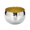 Schale "Sefa" in Silber/ Gold - H. 14,5 cm - D. 20 cm