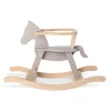 Schaukelpferd Pinolino mit Ring, grau/natur, 86 x 31 x 58 cm