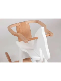 Schaukelpferd Pinolino mit Ring, weiß/natur, 86 x 31 x 58 cm