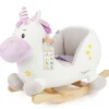 Schaukeltier Einhorn in Weiß