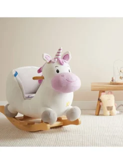 Schaukeltier Einhorn in Weiß