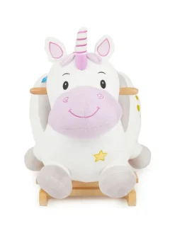 Schaukeltier Einhorn in Weiß