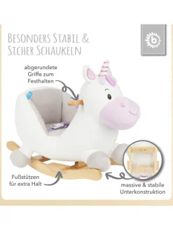 Schaukeltier Einhorn in Weiß