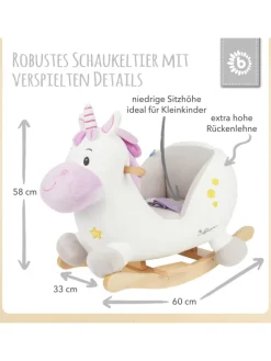 Schaukeltier Einhorn in Weiß
