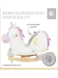 Schaukeltier Einhorn in Weiß