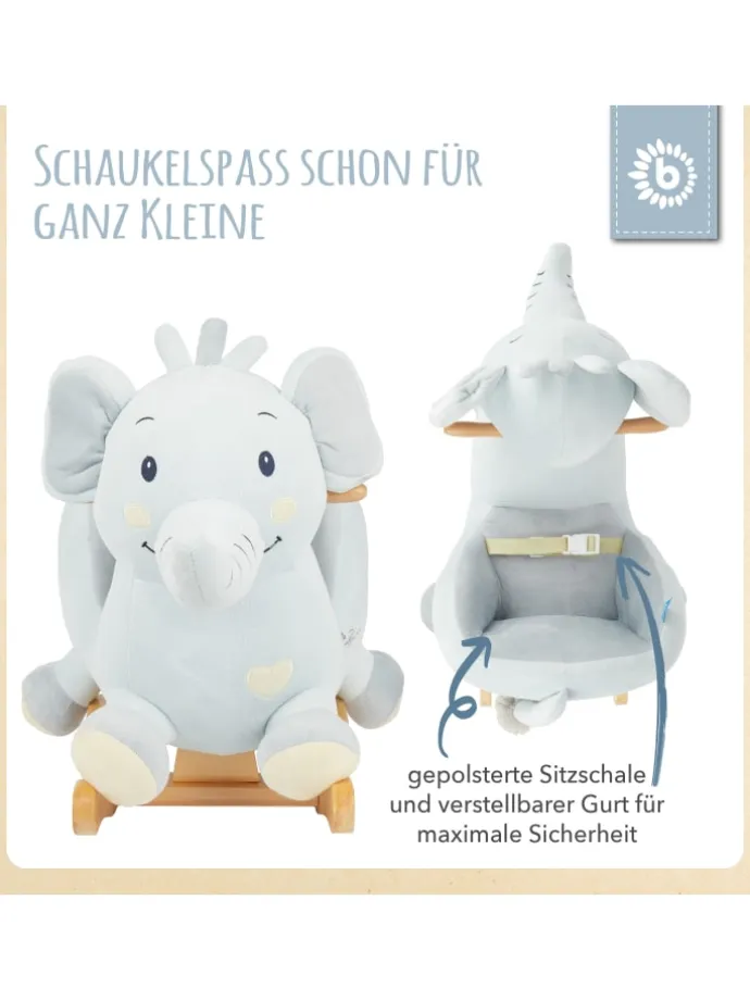 Schaukeltier Elefant Tiko in Grau