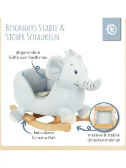 Schaukeltier Elefant Tiko in Grau
