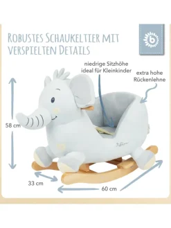 Schaukeltier Elefant Tiko in Grau
