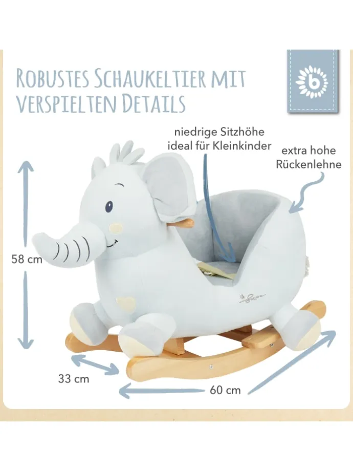 Schaukeltier Elefant Tiko in Grau