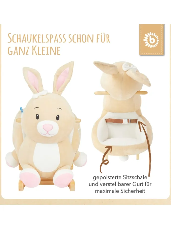 Schaukeltier Hase Hopsi in Beige