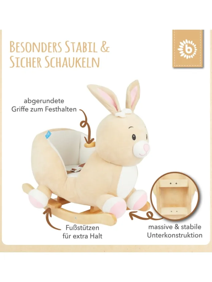 Schaukeltier Hase Hopsi in Beige