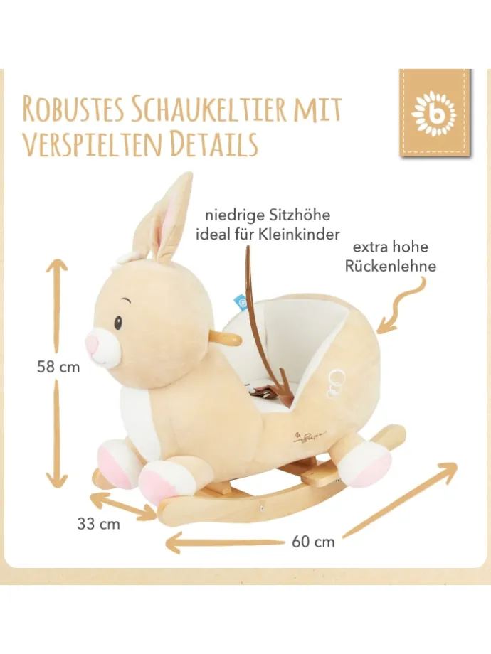 Schaukeltier Hase Hopsi in Beige