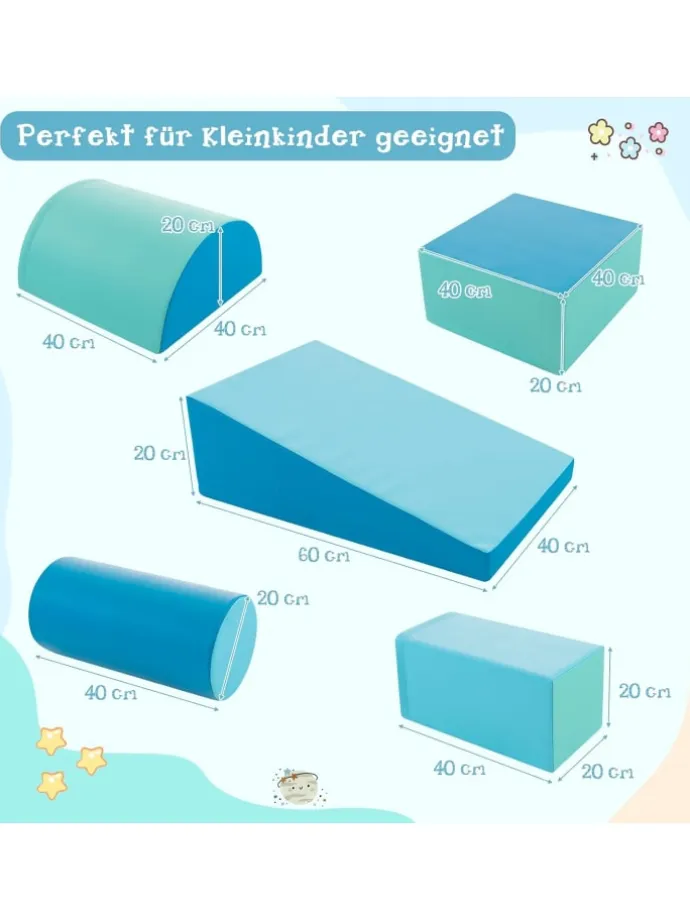 Schaumstoffbausteine 5 tlg. in Hellblau