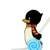 Schiebetier "Pinguin Konrad" in Bunt
