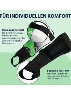 Schienbeinschützer mit Knöchelschutz in Grün