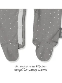 Schlafanzug 2er Pack Pyjama Einteiler - Grau in grau