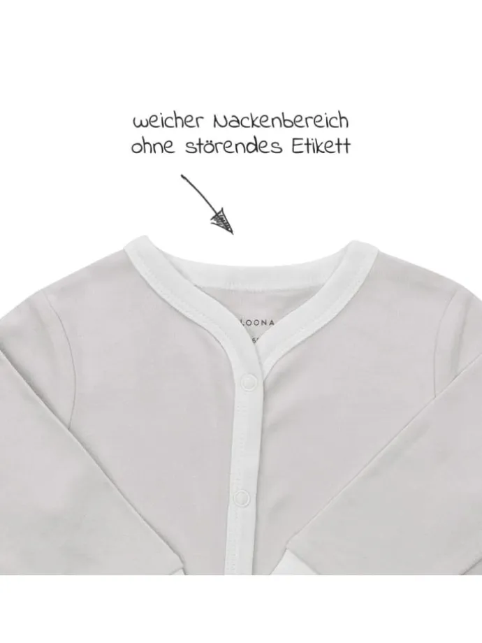 Schlafanzug 2er Pack Pyjama Einteiler - Grau in grau