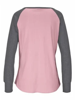 Schlafanzug in rosa-anthrazit-meliert