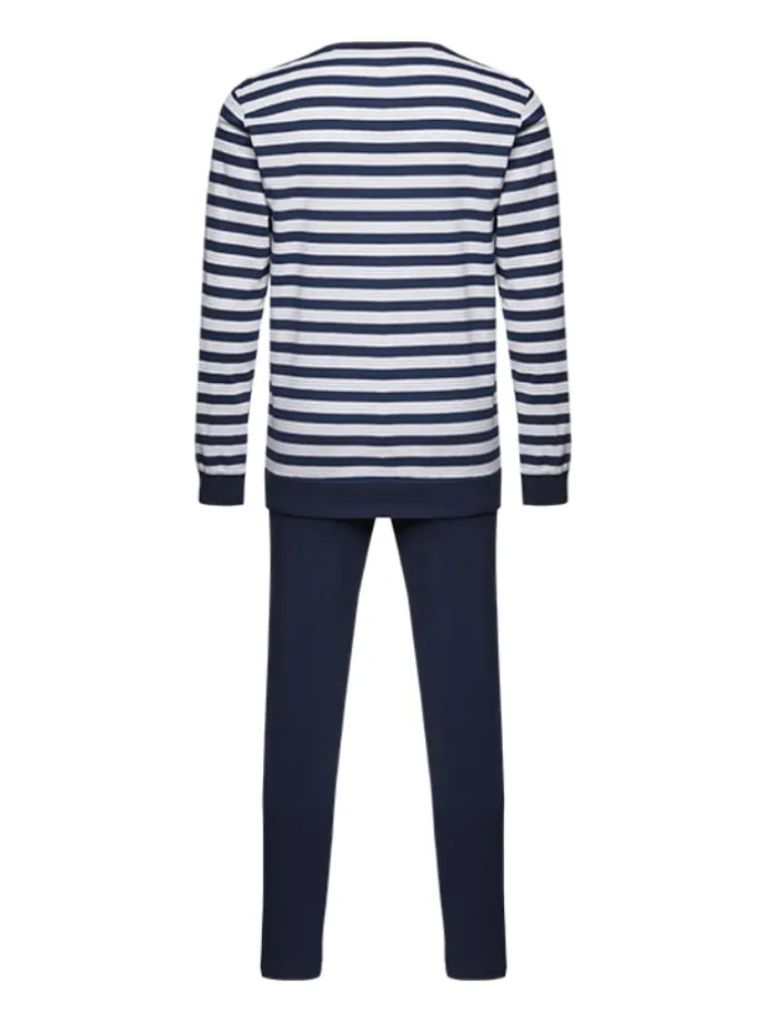 Schlafanzug lang in Navy