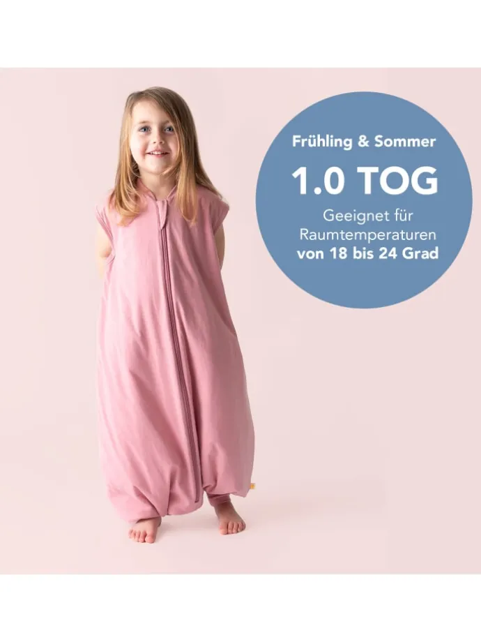 Schlafsack mit Füßen, 1.0 TOG in Rosa