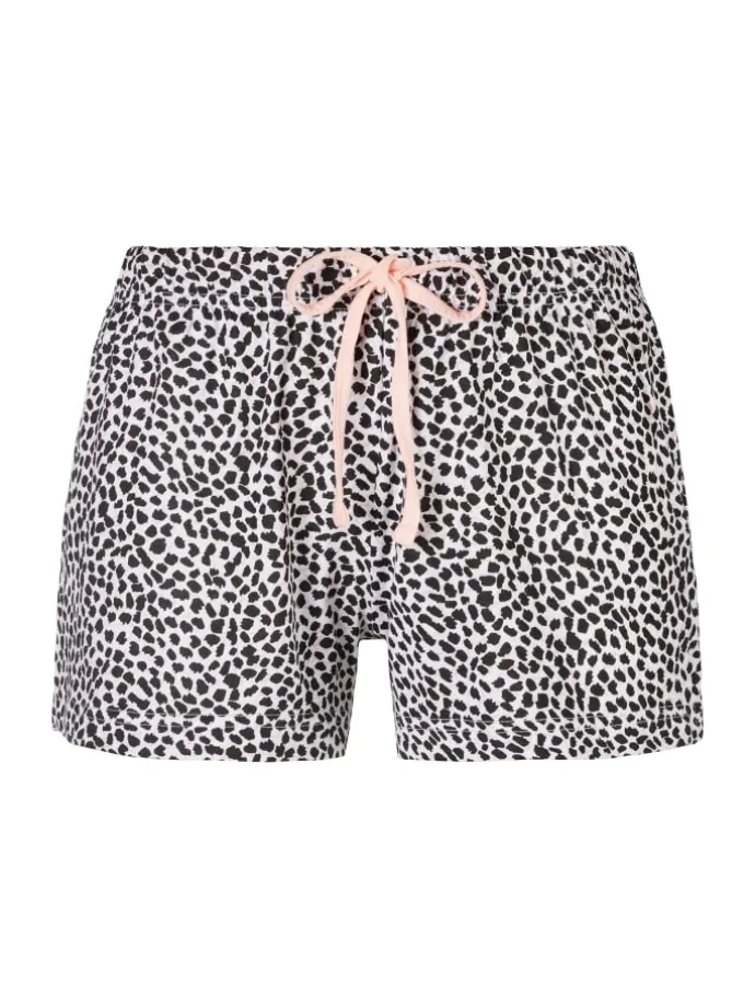 Schlafshorts in hellrosa-schwarz