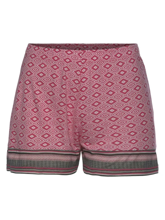 Schlafshorts in pink gemustert