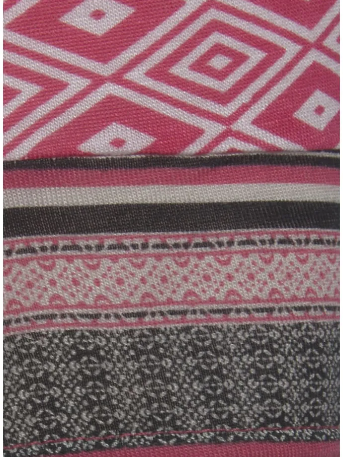 Schlafshorts in pink gemustert