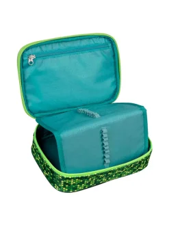 Schlamperetui "Dunk XXL" in Schwarz/ Grün - (L)23,5 x (B)17 x (H)6,5 cm