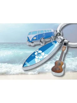 Schlüsselanhänger ''Aloha'' in Blau - (L)8,2 cm