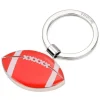 Schlüsselanhänger ''Football'' in Orange/ Silber - (L)6,2 cm