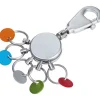 Schlüsselanhänger in Silber/ Bunt
