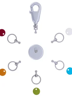 Schlüsselanhänger in Silber/ Bunt