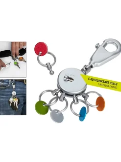 Schlüsselanhänger in Silber/ Bunt