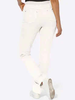 Schlupfjeans in weiß