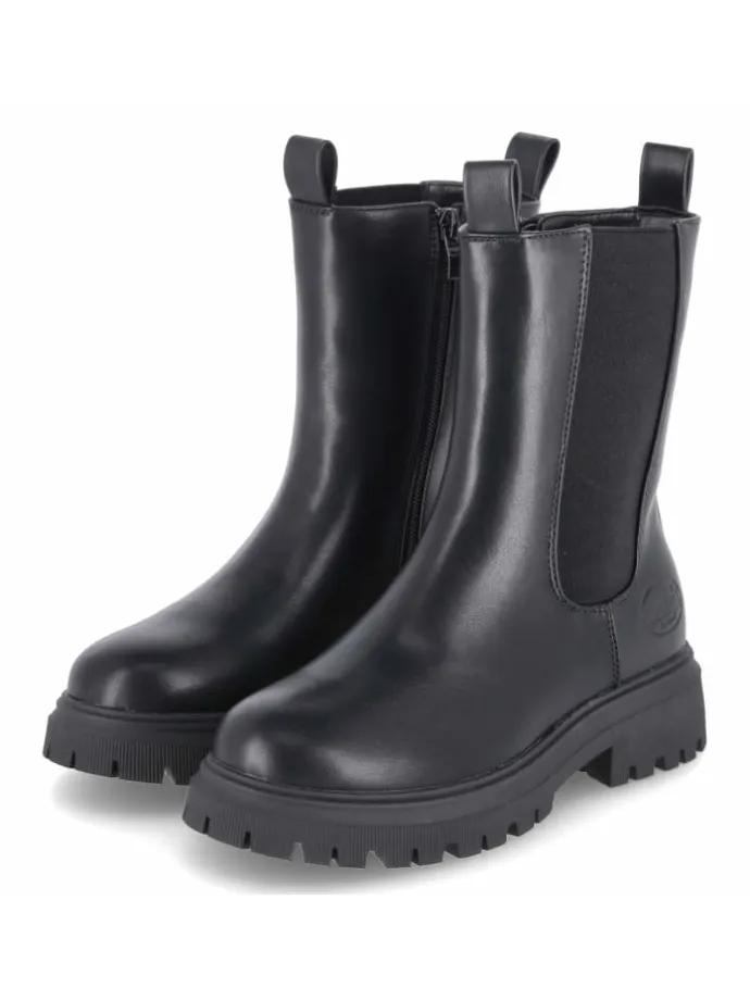 Schlupfstiefel in schwarz