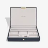Schmuckkasten "Classic" in Dunkelblau - (B)25 x (H)18 x (T)4,2 cm