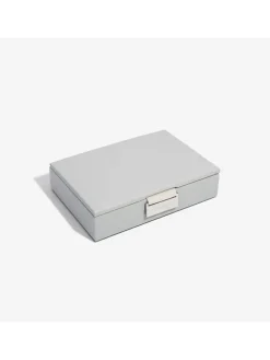 Schmuckkasten in Grau - (B)18 x (H)12,5 x (T)4,5 cm