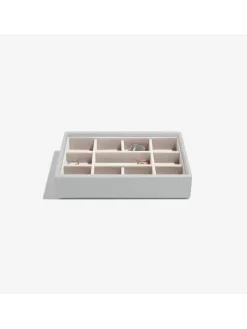 Schmuckkiste in Grau - (B)18 x (H)12,5 x (T)3,7 cm